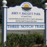 Dedicated in honor of former St. Mary's County Recreation and Parks Director, John V. Baggett, the park at Laurel Grove is a trail head on the Three Notch Trail.